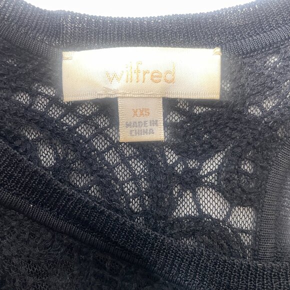 Aritzia Wilfred Volant Black Lace Tank Top Size XXS Whimsigoth Dainty - Picture 7 of 8